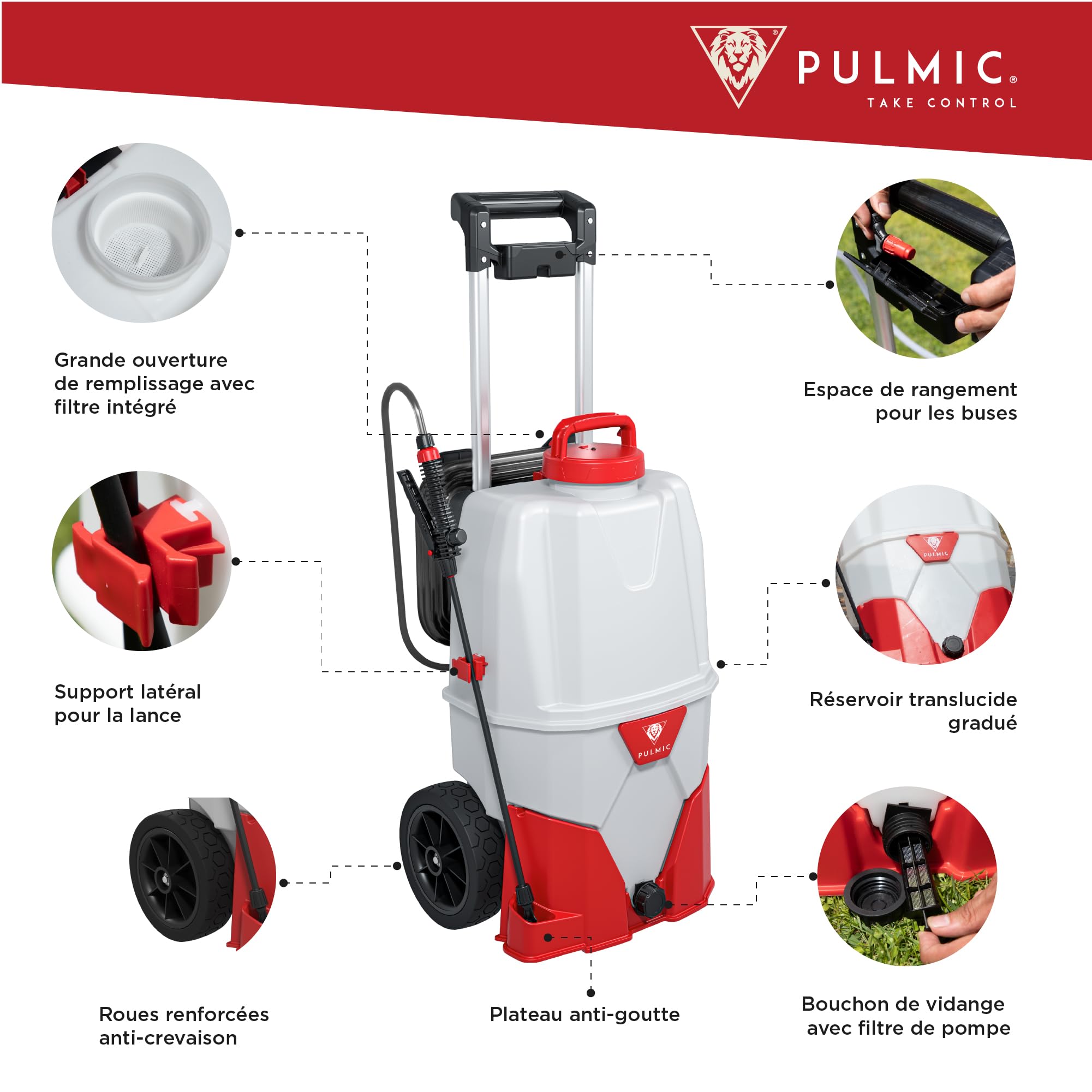 PULMIC Kit Premium Pulvérisateur Électrique 35L + Lance Télescopique 5m, 4 Bar, Tuyau 6m, Autonomie 7h. pour Nettoyage de Toits (Pulverisateur 35 litres + Lance télescopique 5 m)