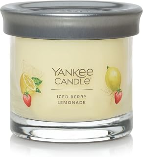 Yankee Candle Small Tumbler Scented Candle, Iced Berry Lemonade, 4.3 oz, Premium Plant Wax Blend, Up to 40 Hour Burn Time