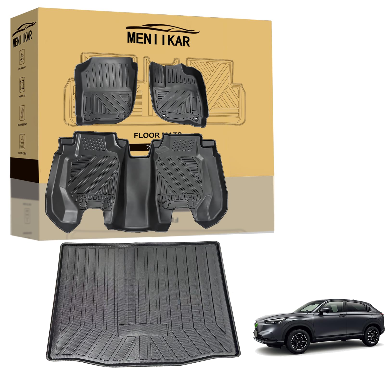 Amazon | 「MENIIKAR」ホンダ 新型 ヴェゼル 専用のフロアマット 