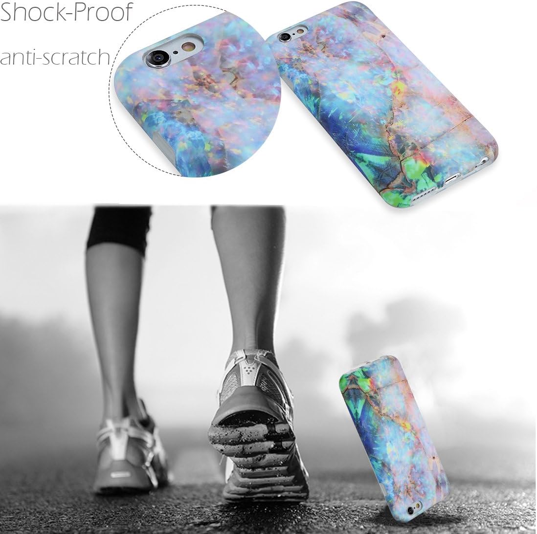 iPhone 6 Case, iPhone 6s Case,VIVIBIN Shock Absorption Matte TPU Soft Silicone Rubber Protective Cover Phone Case for iPhone 6/iPhone 6s - 4.7" (Marble-048)