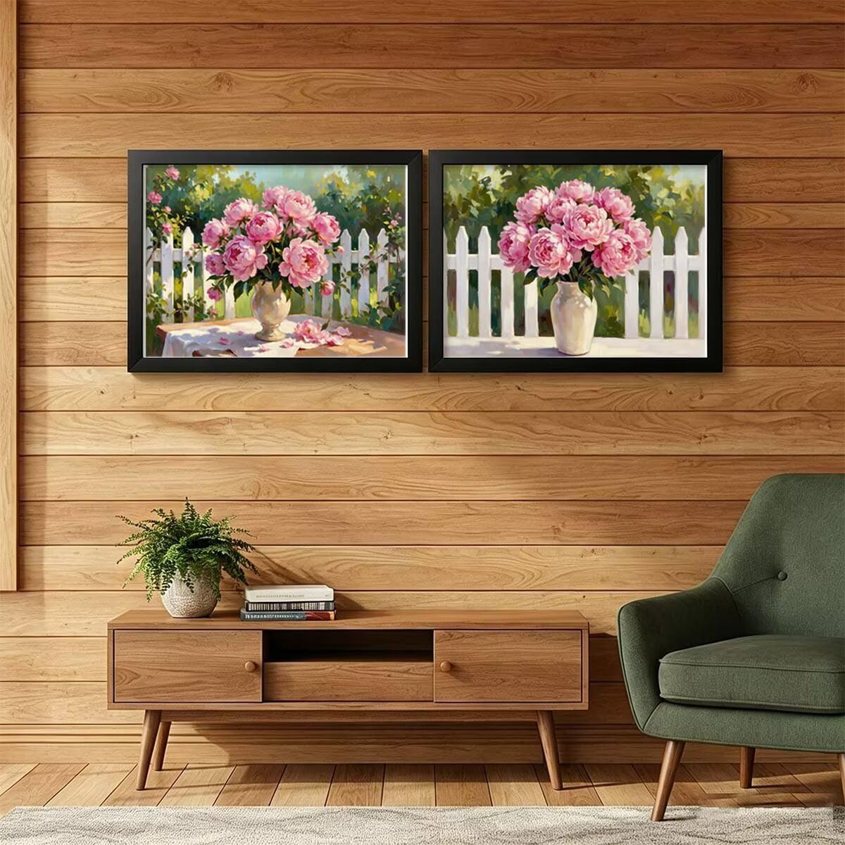 Flower zestaw 2 sztuk 5D Diamond Painting dla dorosłych, 95 x 70 cm, L-1880