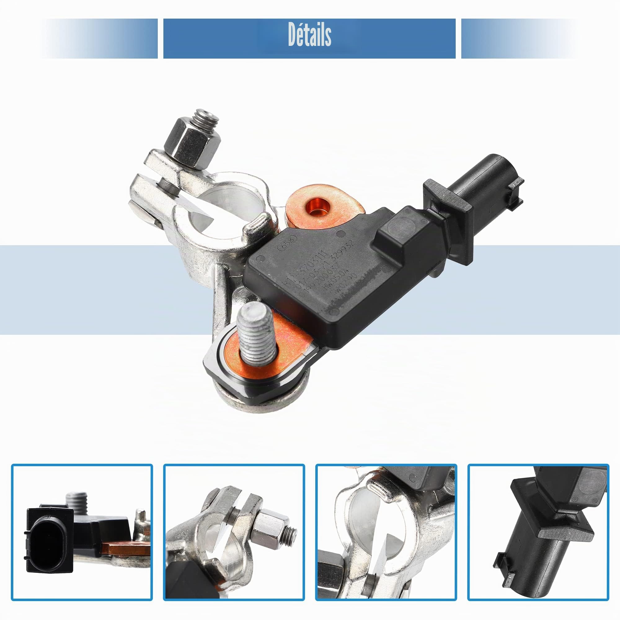 X AUTOHAUX Capteur De Courant De Batterie Pour Honda CR-V 2.4L 12-16 | Matériau: Plastique, Métal, OE: 38920-TR0-A02, Pour Honda Civic 12-15, Pour Dodge Journey 11-20, Pour Jeep Wrangler 11-17