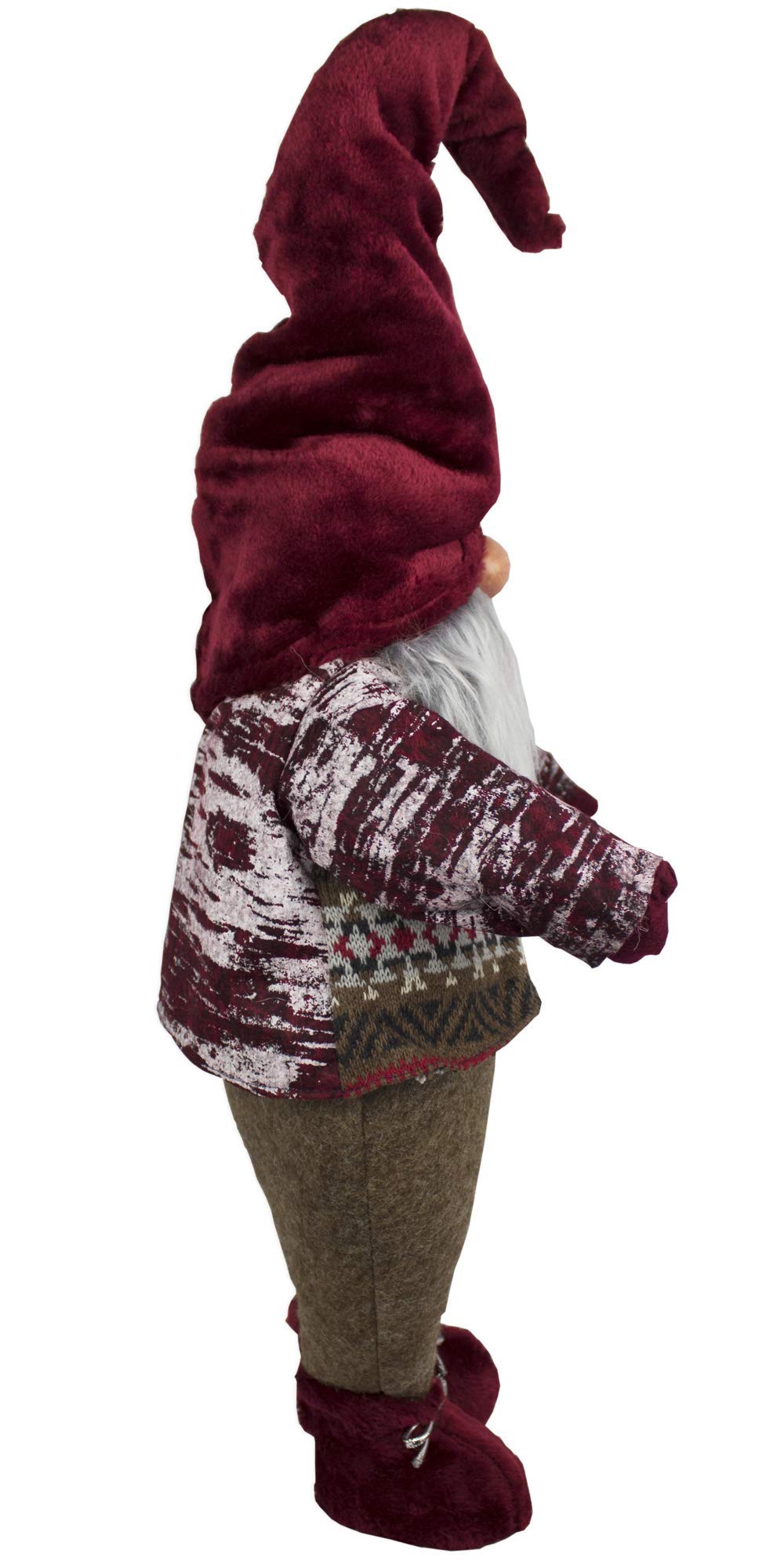 Tata Home Gnomo Natalizio In Piedi Con Cappello - 110 Cm, Verde E Rosso, Decorazione E Fermaporta - 3