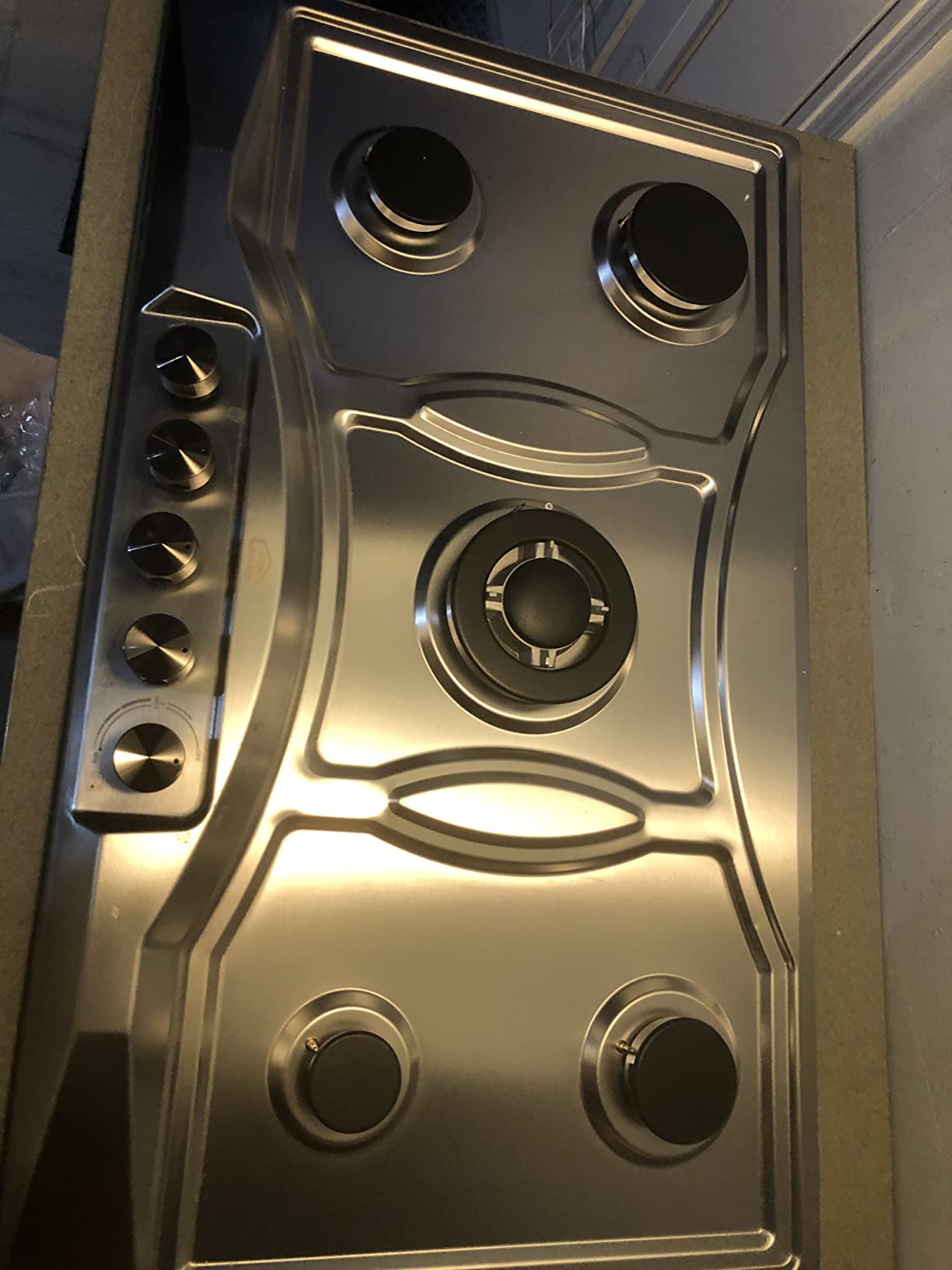 27/mo Finance 34 Inch Gas Cooktop in Stainless Steel Top，5 Burners