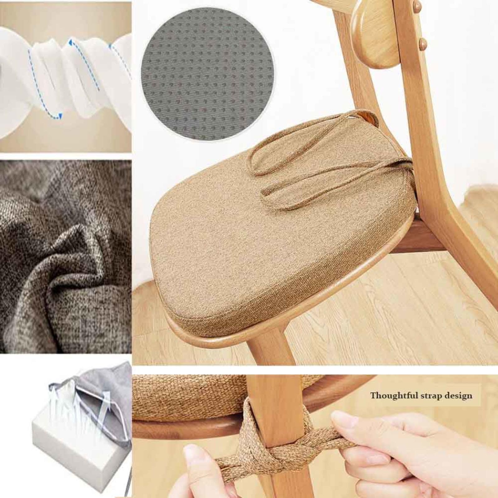 Comodo cuscino antiscivolo in schiuma imbottita con copertura – perfetto per studenti e salotti, ideale per uso interno, migliora l'esperienza di seduta