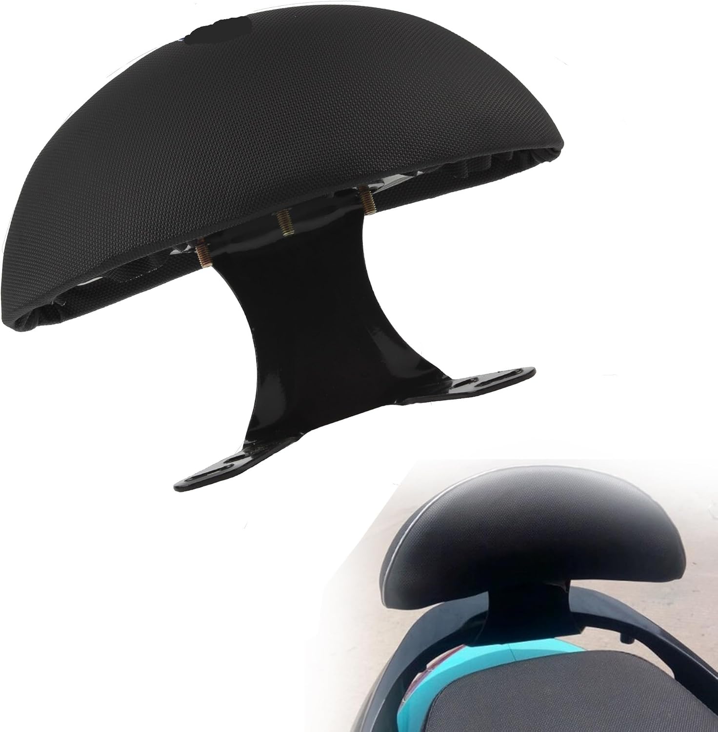 Motorcycle Backrest Pad Kits Powermotor Motorcycle E-Bike Rear for Seat Backrest Replacement Parts Cushion for Electric Bicycles Moto Accessories
