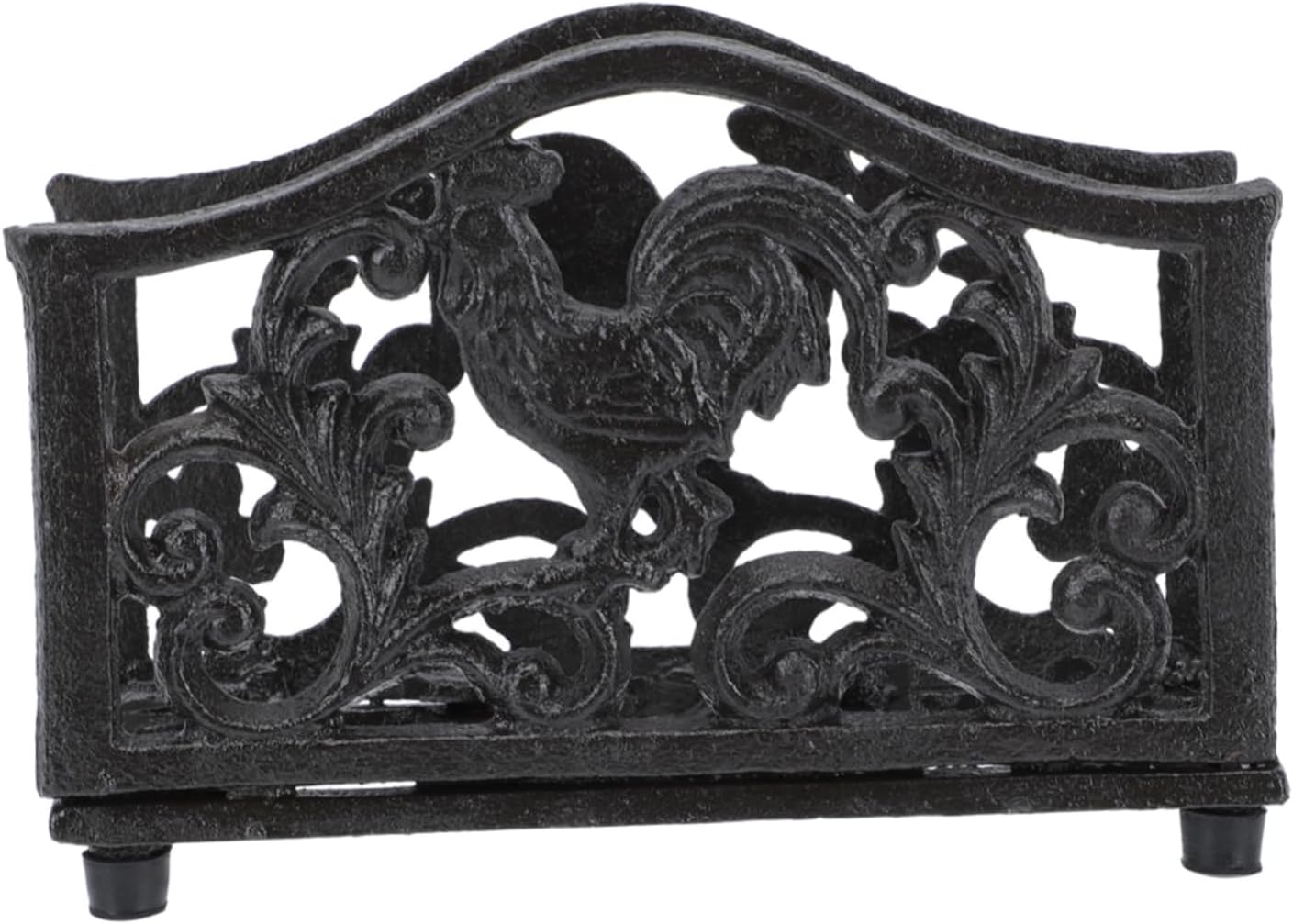 KICHOUSE Vintage Design Napkin Holder Wicker Silver Napkin Rack Small Countertop Storage