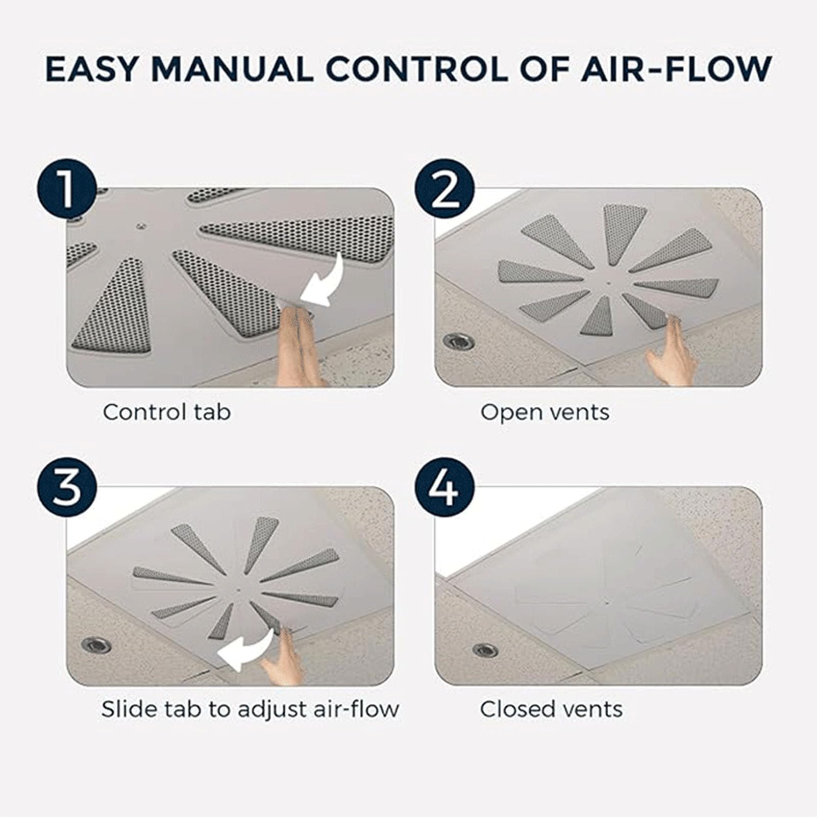 Jiawu Copertura di Ventilazione Dell'aria a Soffitto con Semplice Installazione per il Miglioramento Dell'ufficio nel Materiale di Regolamentazione della Temperatura