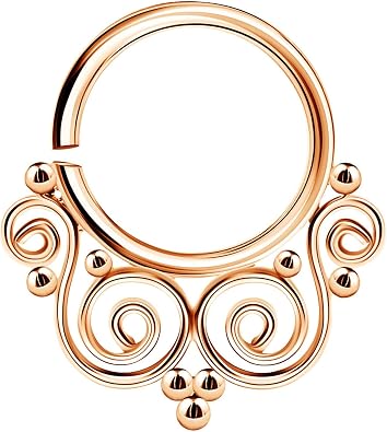 Stainless Steel Annealed Nose Ring 16 Gauge 5/16 8mm Septum Earrings Piercing Jewelry See More Colors