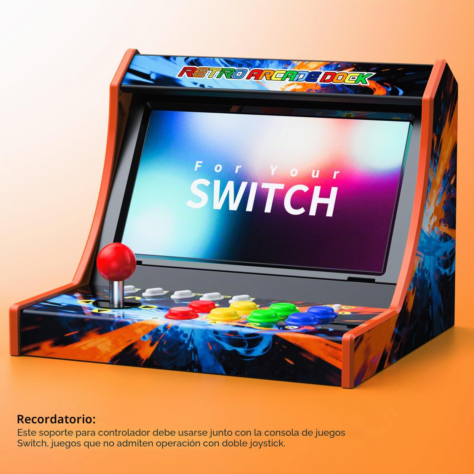 Switch Arcade Stick para Nintendo Switch/OLED/Switch 2, máquinas de arcade retro para el hogar y soporte de gabinete de juegos de arcade para Street Fighter-versión de captura de pantalla