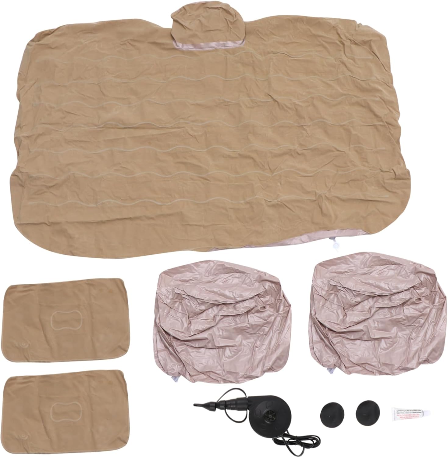 Yardwe 1Set Inflatable Air Mattress for SUV Travel Durable Outdoor Sleeping Cushion with Pump for Car Camping and Backseat Use Comfortable and Easy to Install