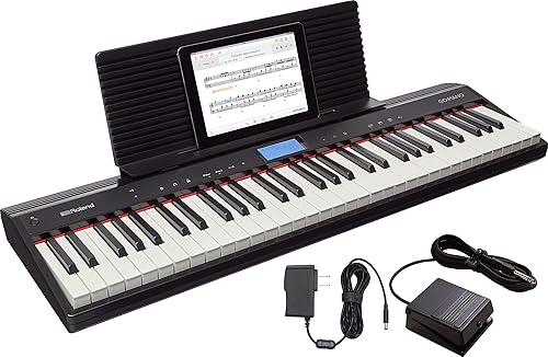 Roland GOPIANO Piano digital de 61 teclas con pedal Roland DP-2 y adaptador de corriente