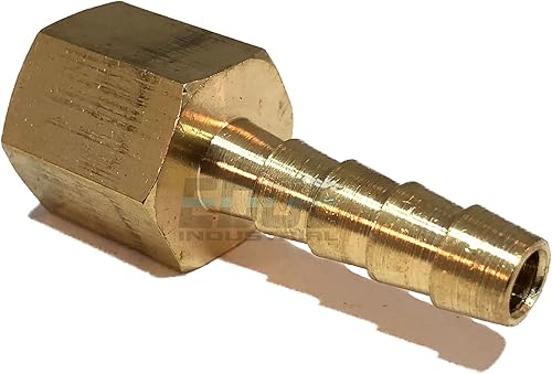 Diámetro de manguera de 14 de pulgada a hembra NPT FNPT FNPT de latón recto, combustible, aire, agua, aceite, gas, WOG (cantidad 01)