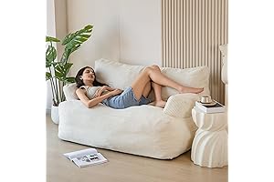 MAXYOYO Oversized Bean Bag Chair, 2-Seater Loveseat for Adults Uprated