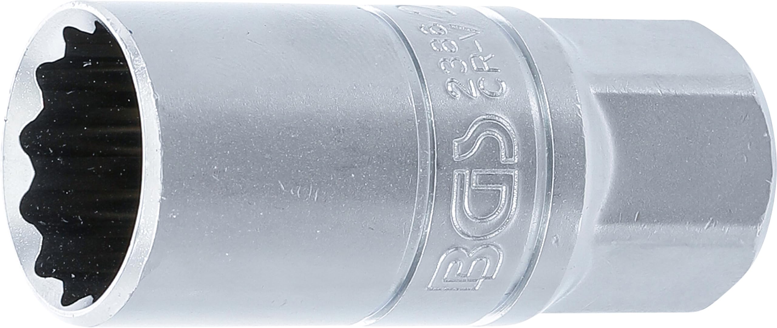 BGS 2386 | Spark Plug Socket with Rubber mount, 12-point | 12.5 mm (1/2") Drive | 21 mm