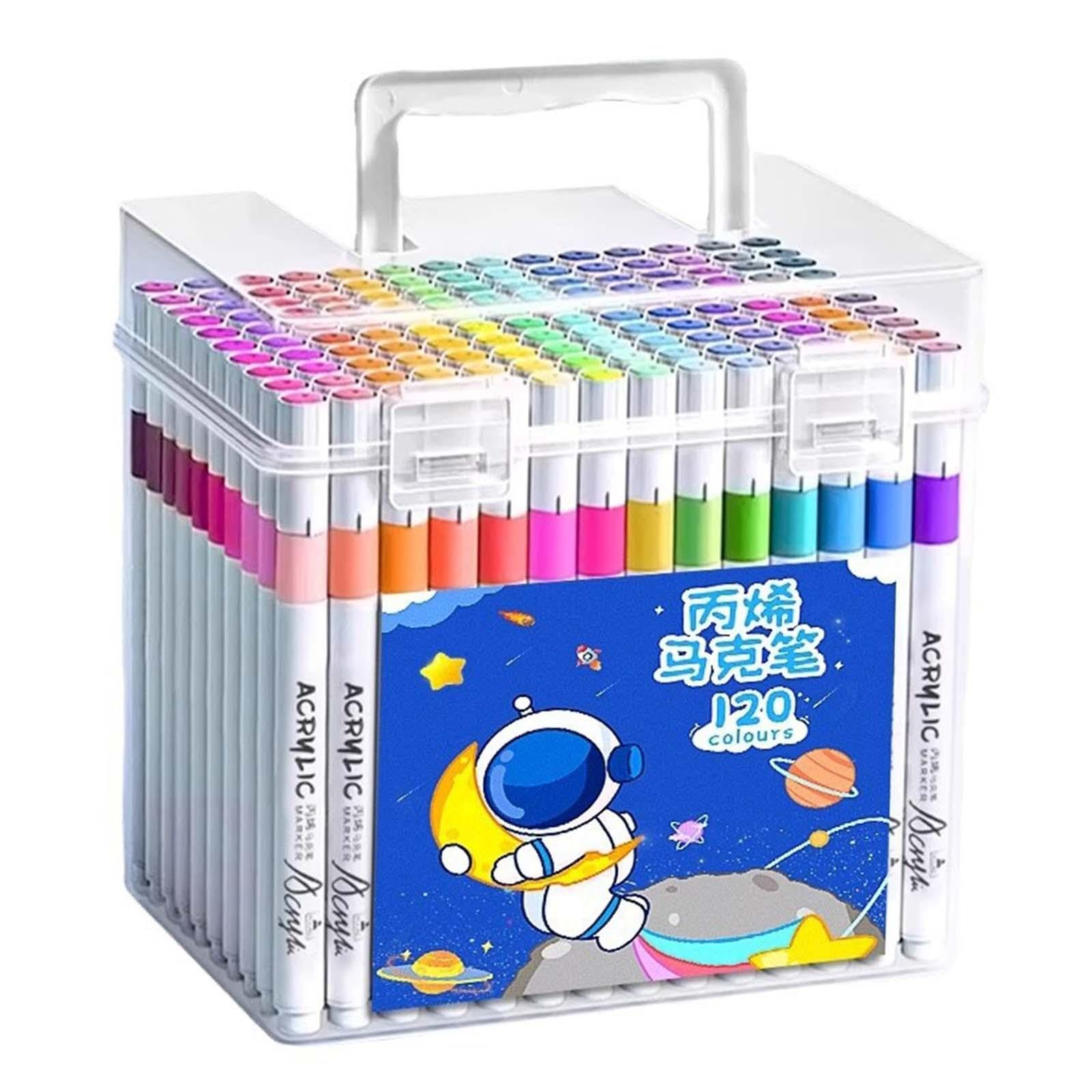 120 Marcadores de Pintura Acrílica para Ventana, Vidrio Y Piedra.