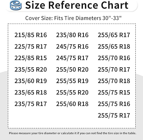 Vista 34 de OutdoorLines Juego de 4 fundas impermeables para neumáticos para exteriores, a prueba de rayos UV, resistente al viento, protector de neumáticos