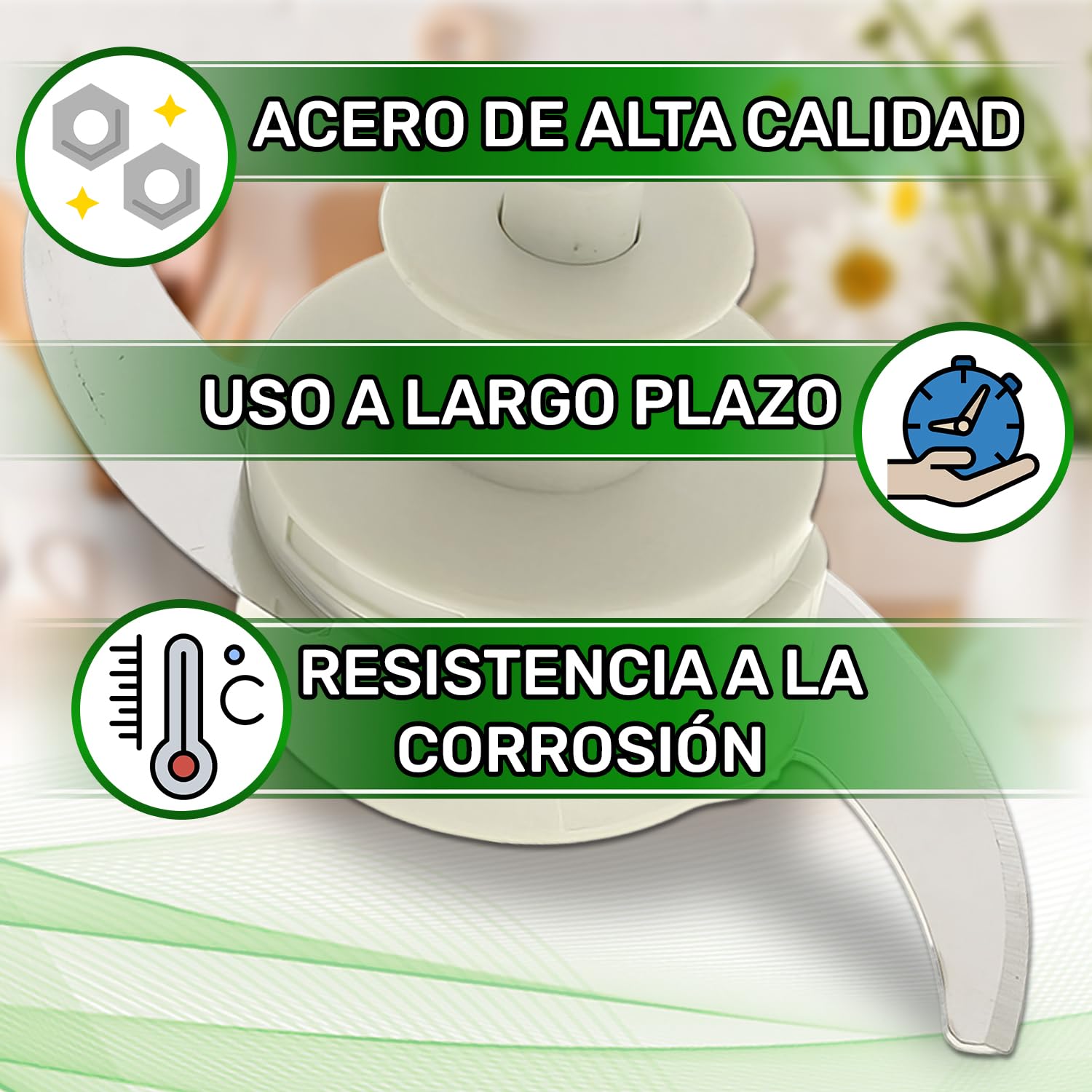 ONIX TECH Cuchilla con Código Original 5843515 para Moulinex Moulinette A643 A644 A645 - Garantía de 5 Años