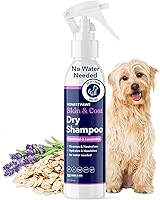 Honest Paws Oatmeal & Lavender Dog Dry Shampoo - Waterless No-Rinse Foam for Itchy Skin, Odor, Shedding & Allergies Relief - 8oz