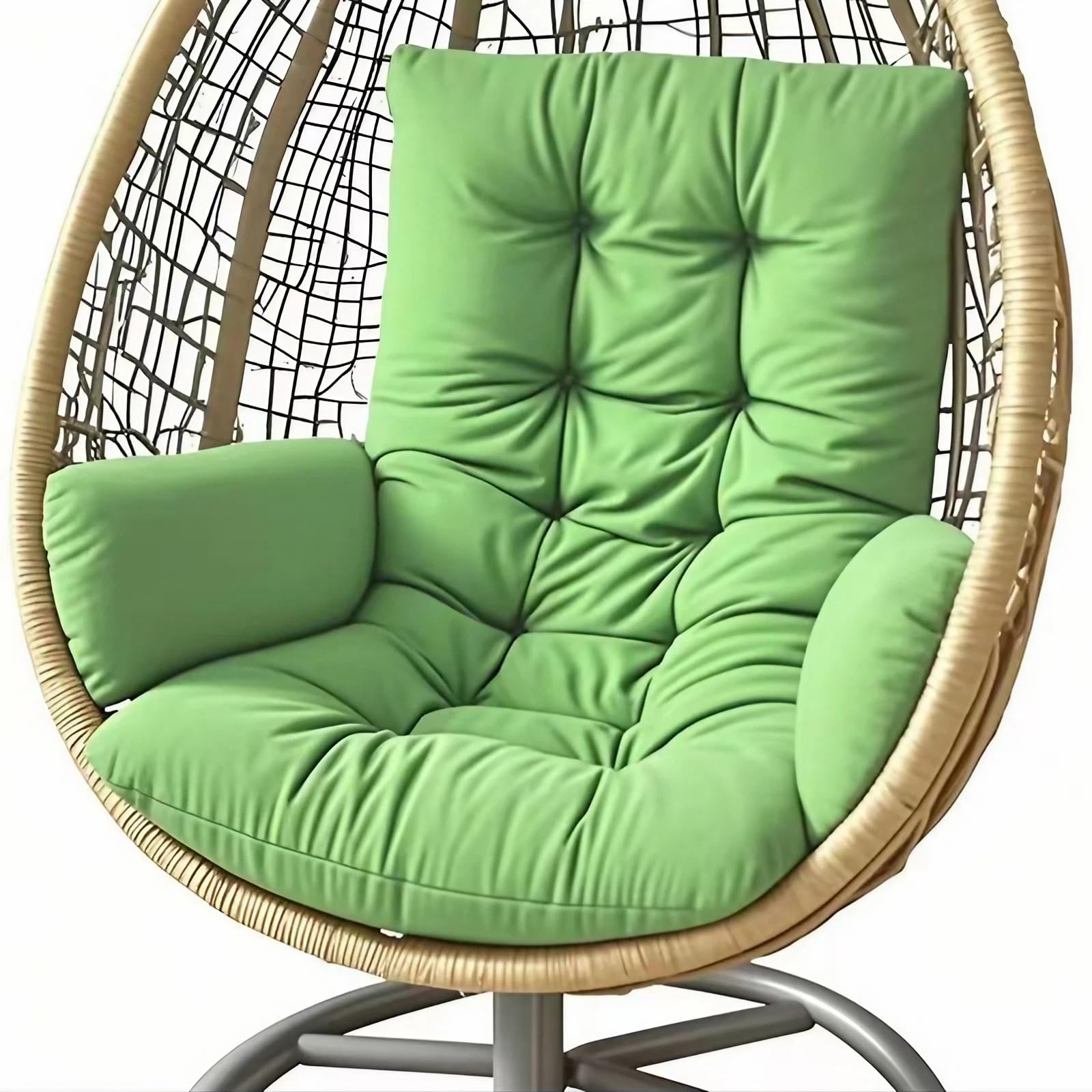 DEHUDEOUHS Thickened Outdoor Chair Cushion for Egg, Wicker, Swing & Hammock Styles(Fruit green)