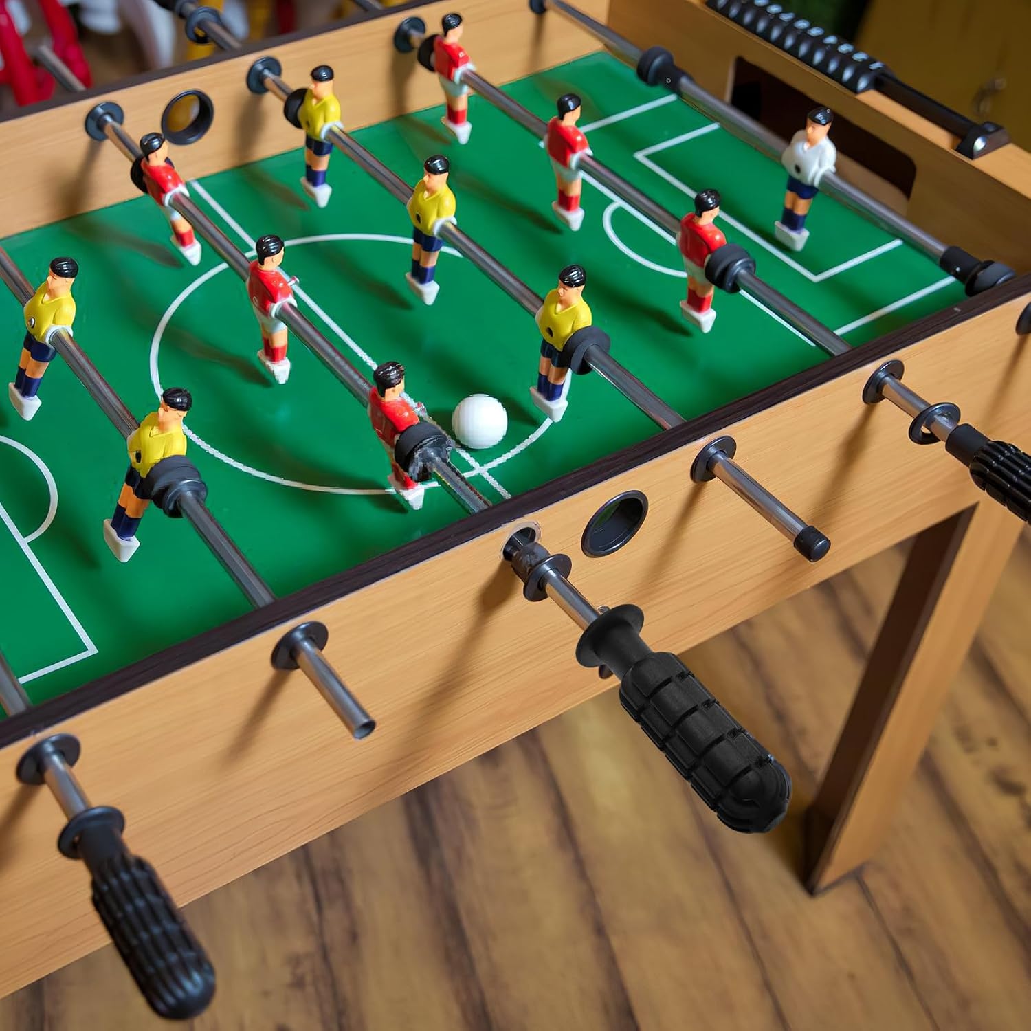 VOSAREA Foosball Table Handle Grip Replacement Set - Durable Plastic Foosball Grips with Table Soccer Balls and End Caps for Tabletop Soccer Game Accessories, Family Gatherings, and Friendly