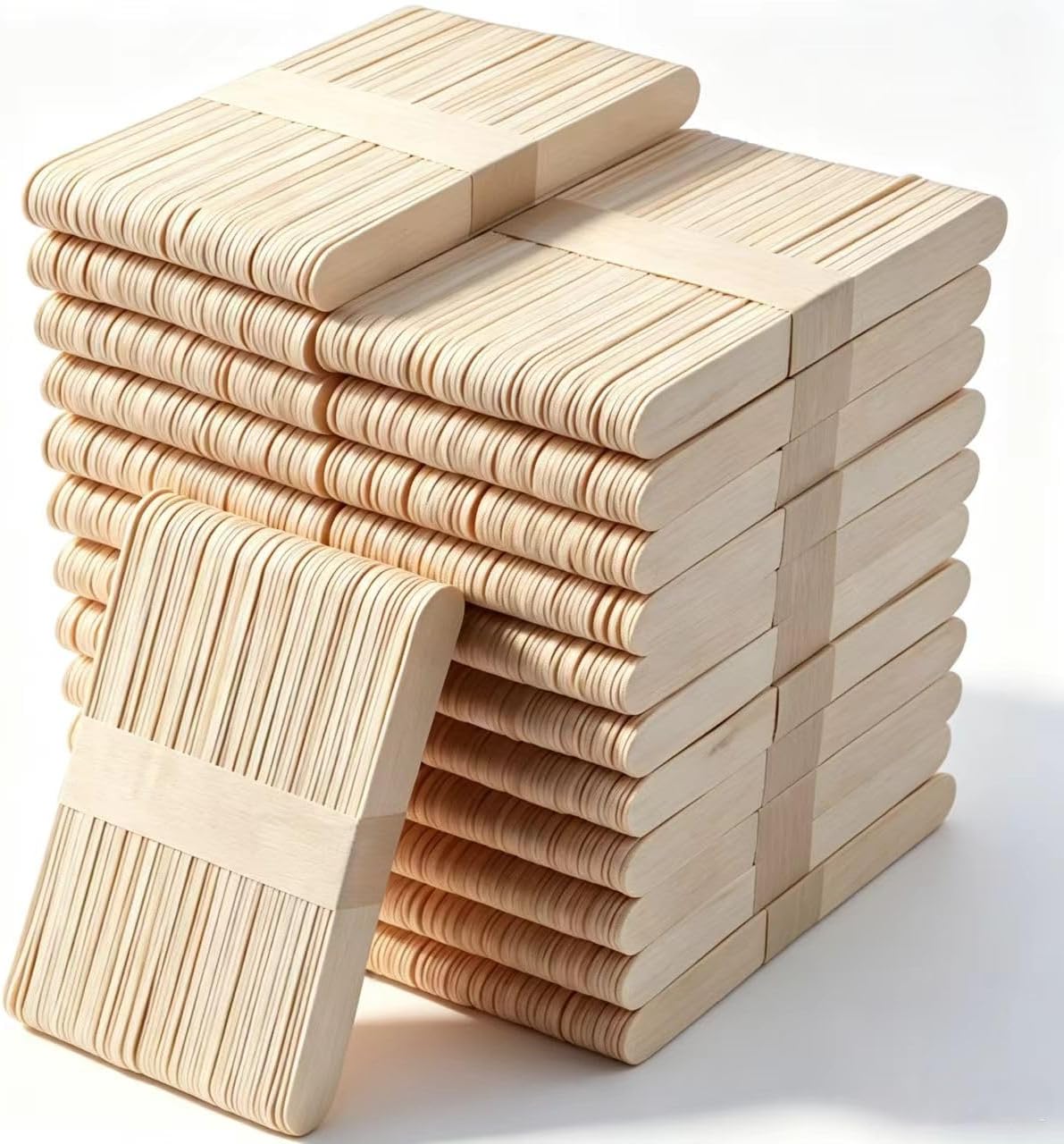 1200 Pcs Craft Sticks Ice Cream Sticks, Borogo 6" x 3/4" Sticks Natural Wood Popsicle Craft Sticks Treat Sticks Ice Pop Sticks for DIY Crafts