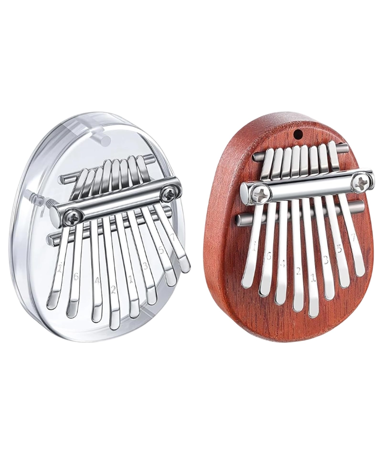 2 Pcs Thumb Piano, Mini Piano Musical Instrument for People, Portable Waterdrop Shape Mini Thumb Piano for Relax Your Mind, Music Learning, Gift Giving during Festivals-image-30