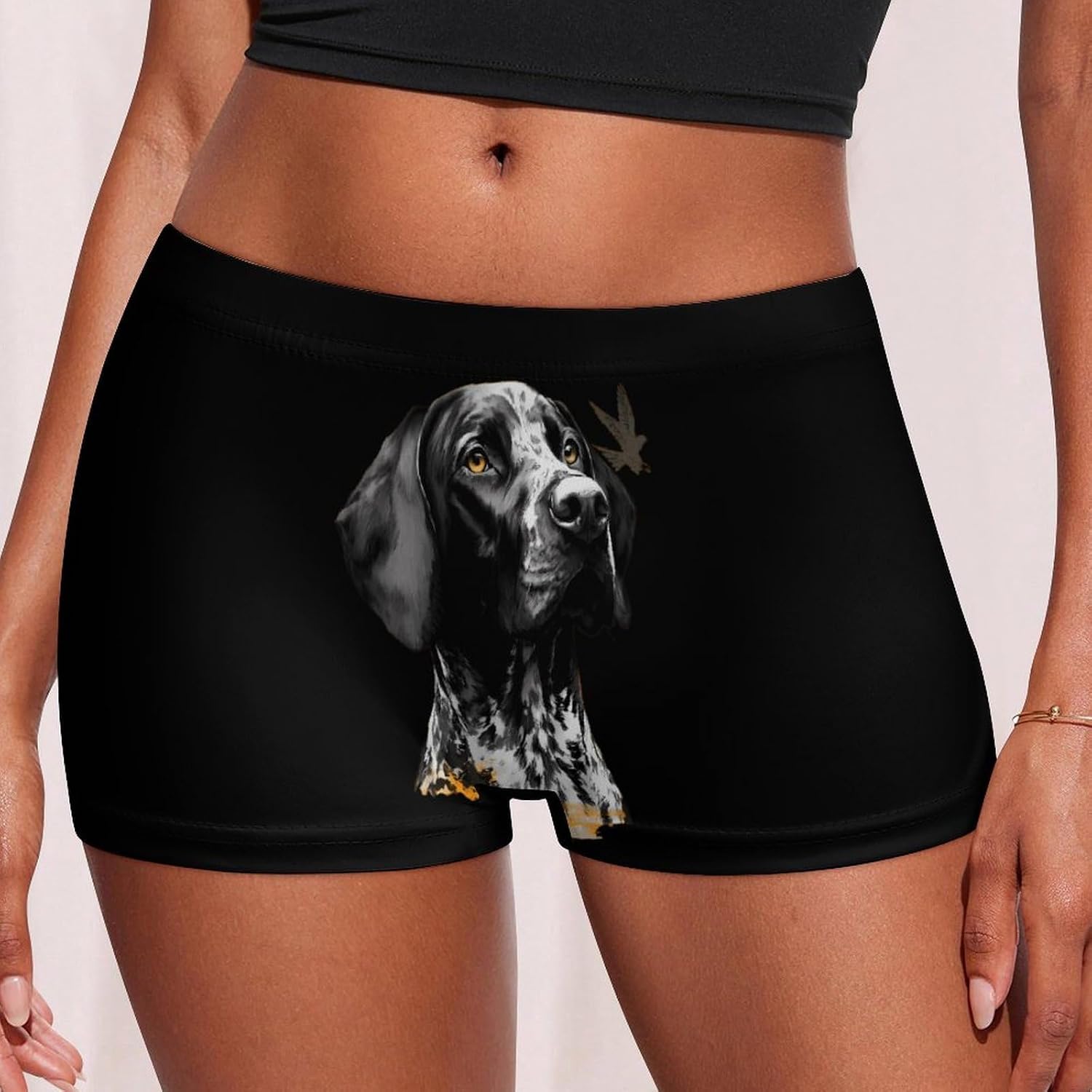 German Shorthaired Pointer Dog Hunting Funny Women's Boxer Briefs Breathable Underpants Trunks Stretch Underwear