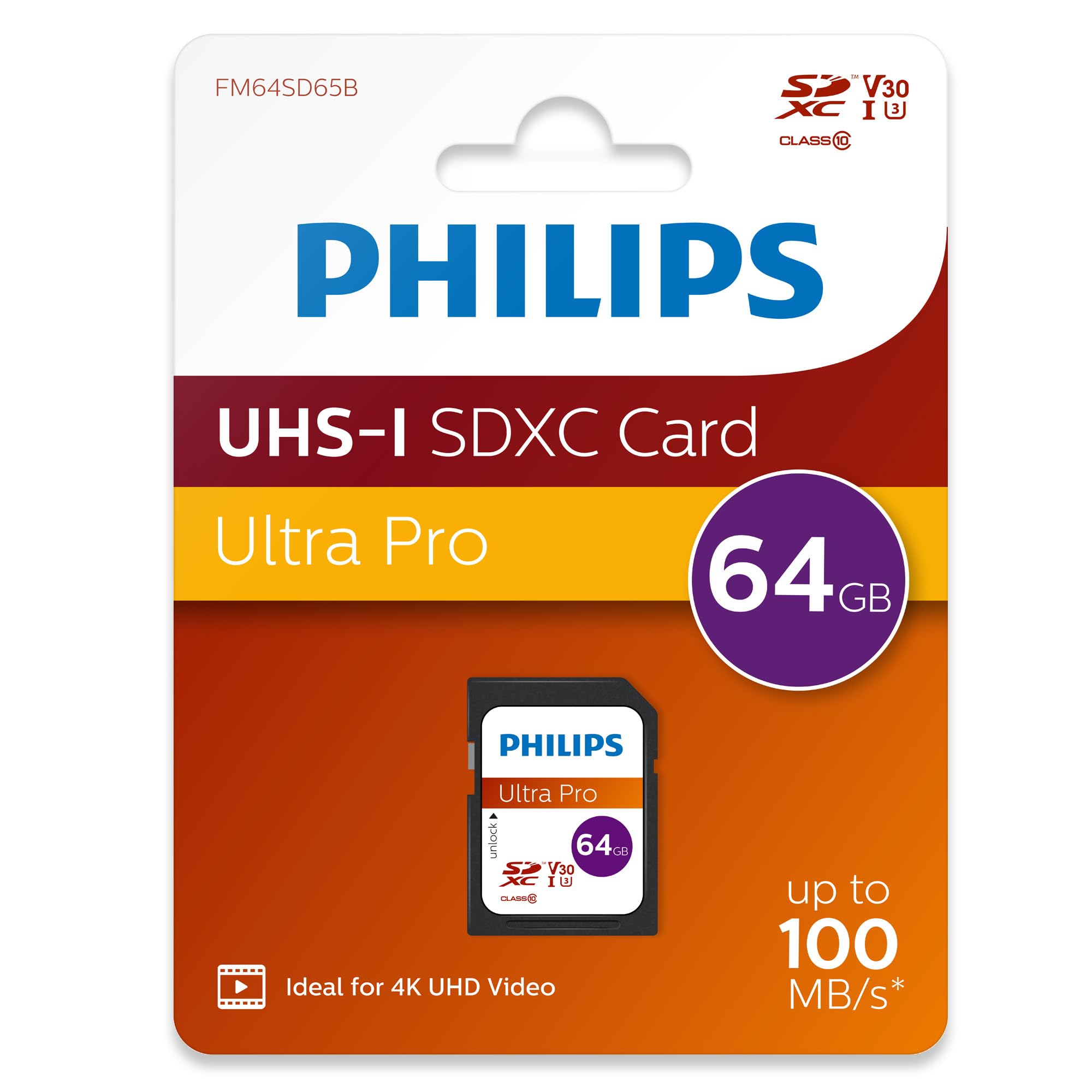 Scheda SDXC Philips 64GB Classe 10 U3 - Velocità 100MB/s, 4K | A1 App Performance - Foto 10