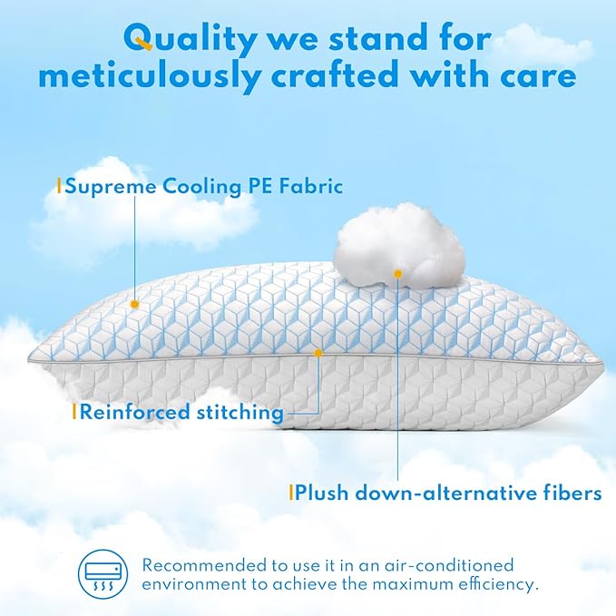 Set 2 Almohadas Poliéster Queen Size Refrescante miniatura 3