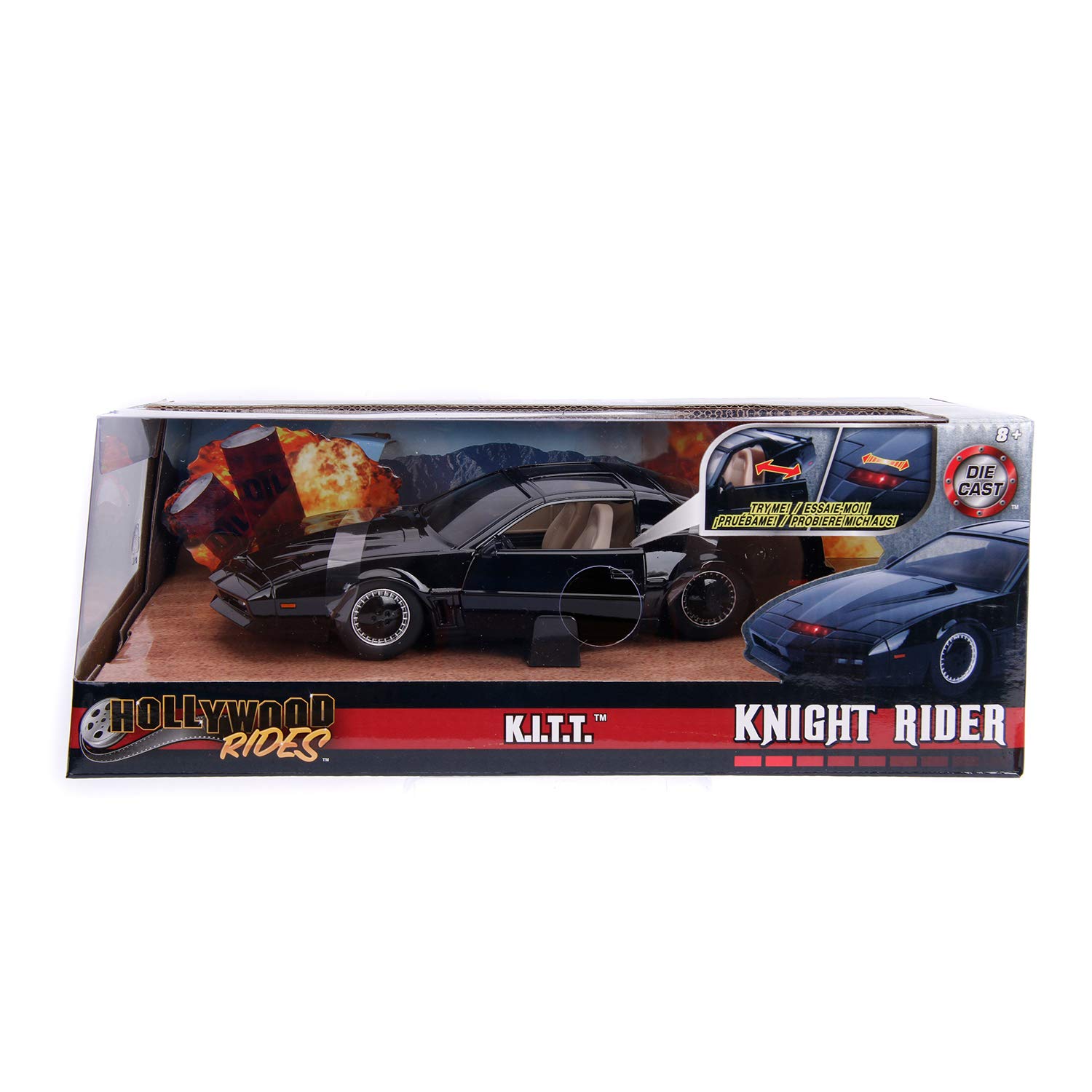 Jada K.I.T.T. Knight Rider Samochód Zabawkowy, Czarny, Od 8 Lat