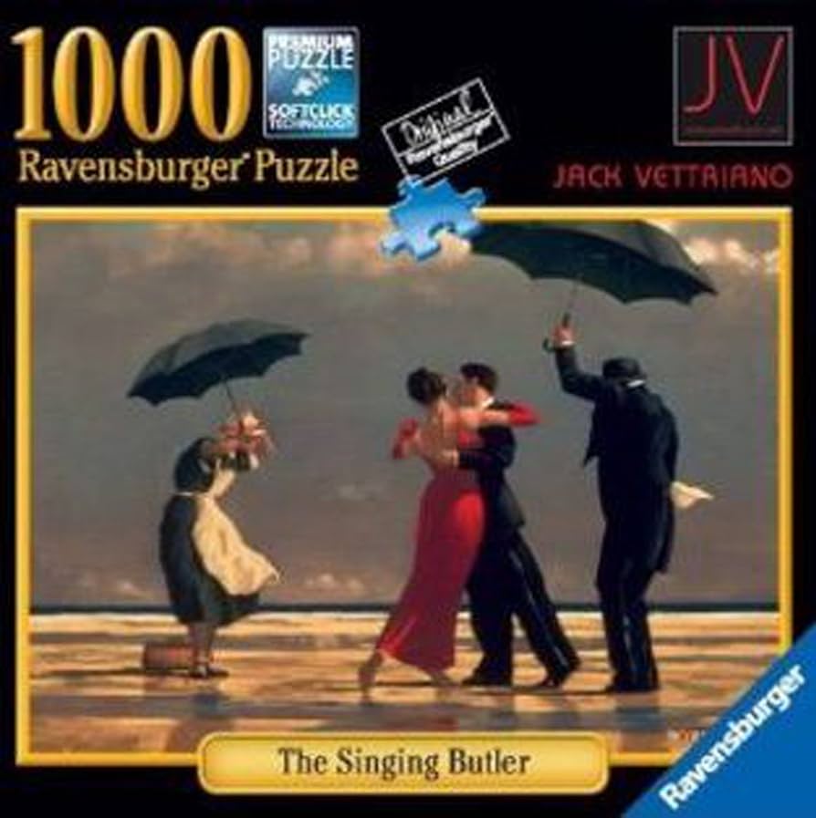 ジグソーパズル　1000ピース　ジャック ヴェットリアーノ　歌う執事 Amazon.co.jp: Ravensburger ジャック・ベトリアーノ作「歌う執事 1000