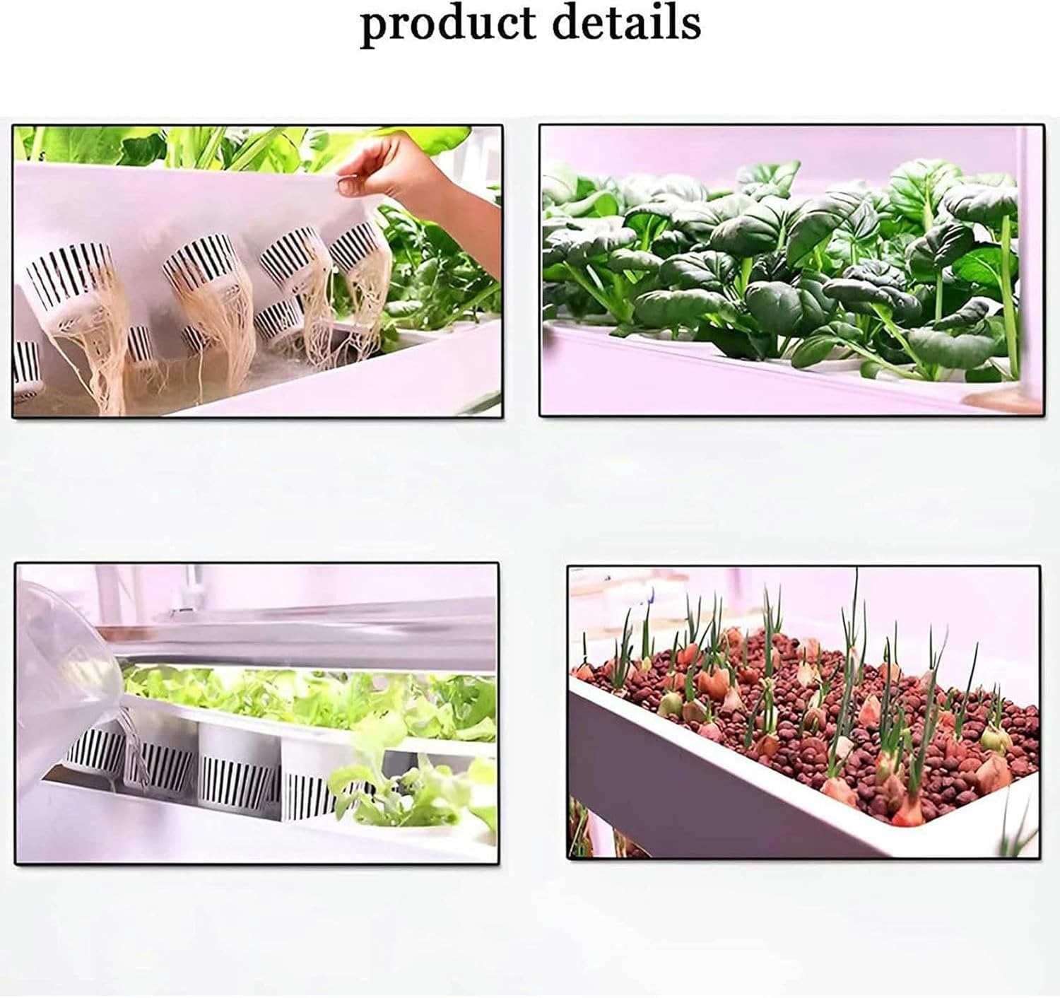 Hydroponics Tower, 48/64 Hole Garden Hydroponic Growing System with LED Grow Light, Planting Spaces PVC Vegetables Aeroponics Grow Kit, for Fruits and Vegetables,64h