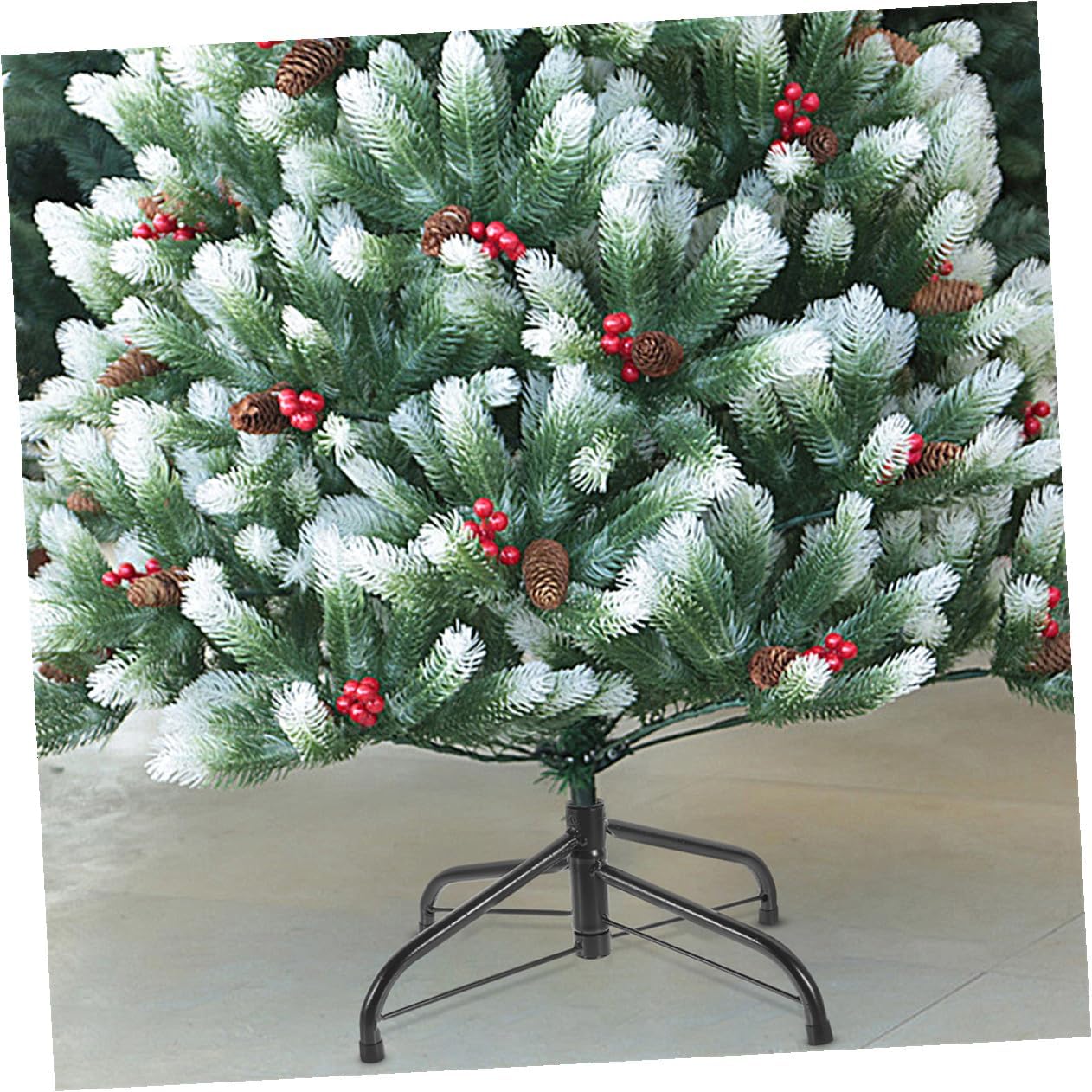 INOOMP 2pcs Christmas Tree Stand Iron Base 45cm Xmas Tree Support Holder Stable for Home Seasonal Décor