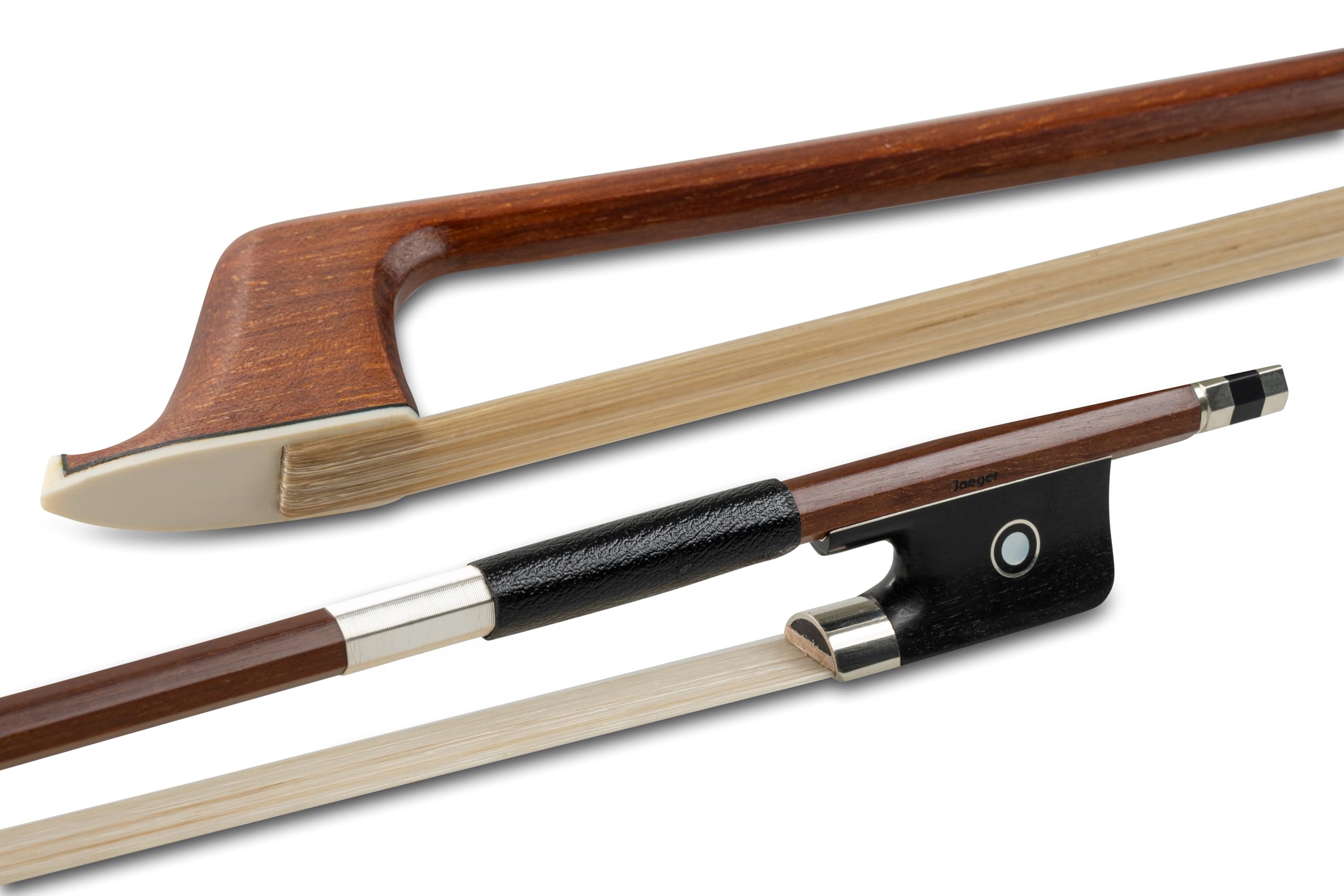 GEWA Cello Bow Massaranduba 3/4 – Selected Quality, Angular/Square Bar, Ebony Jaeger Frog