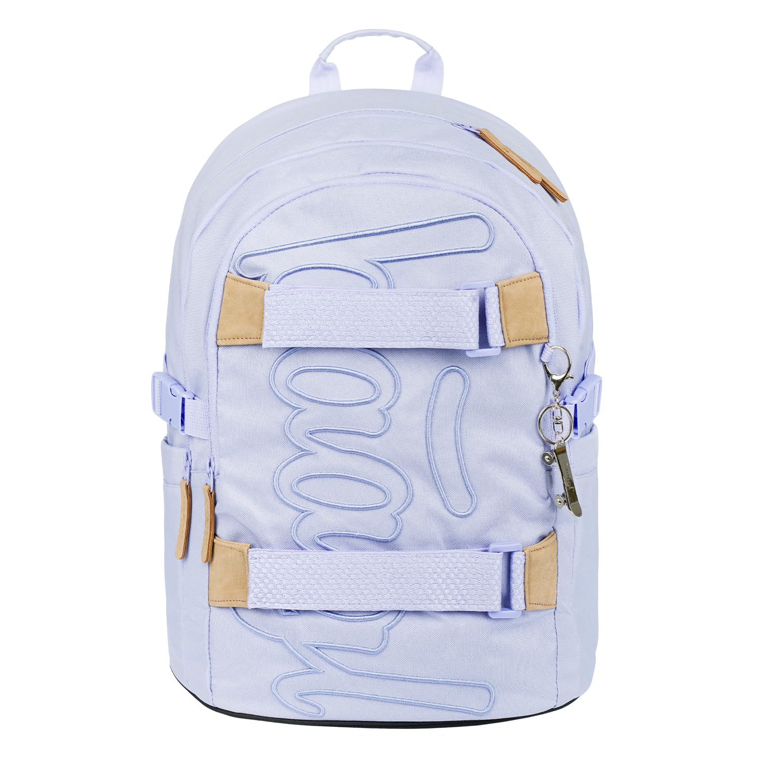Baagl Schulrucksack Set Mädchen 5 Teilig, Skateboard Rucksack, Schultasche ab 3. Klasse, Grundschule Ranzen mit Brustgurt, Ergonomischer Schulranzen, 25 l (Lilac)