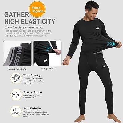 Sous-vêtements Thermiques ESDY Longs Johns Homme – Haut + Bas – Ski Randonnée – Neuf