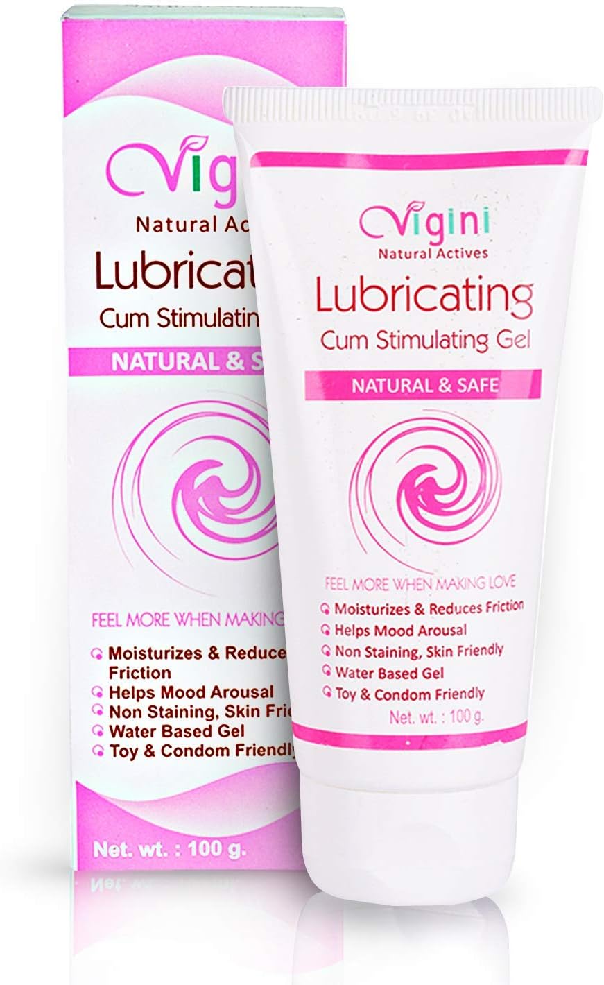 VIGINI 100% Natural Actives Lubricant Lubricating Lube Gel Jelly for Women, Vaginal Moisturizer Water Based Gel, No Added Color for Itching Dryness. Can he Used with Vaginal Itching Cream 100G