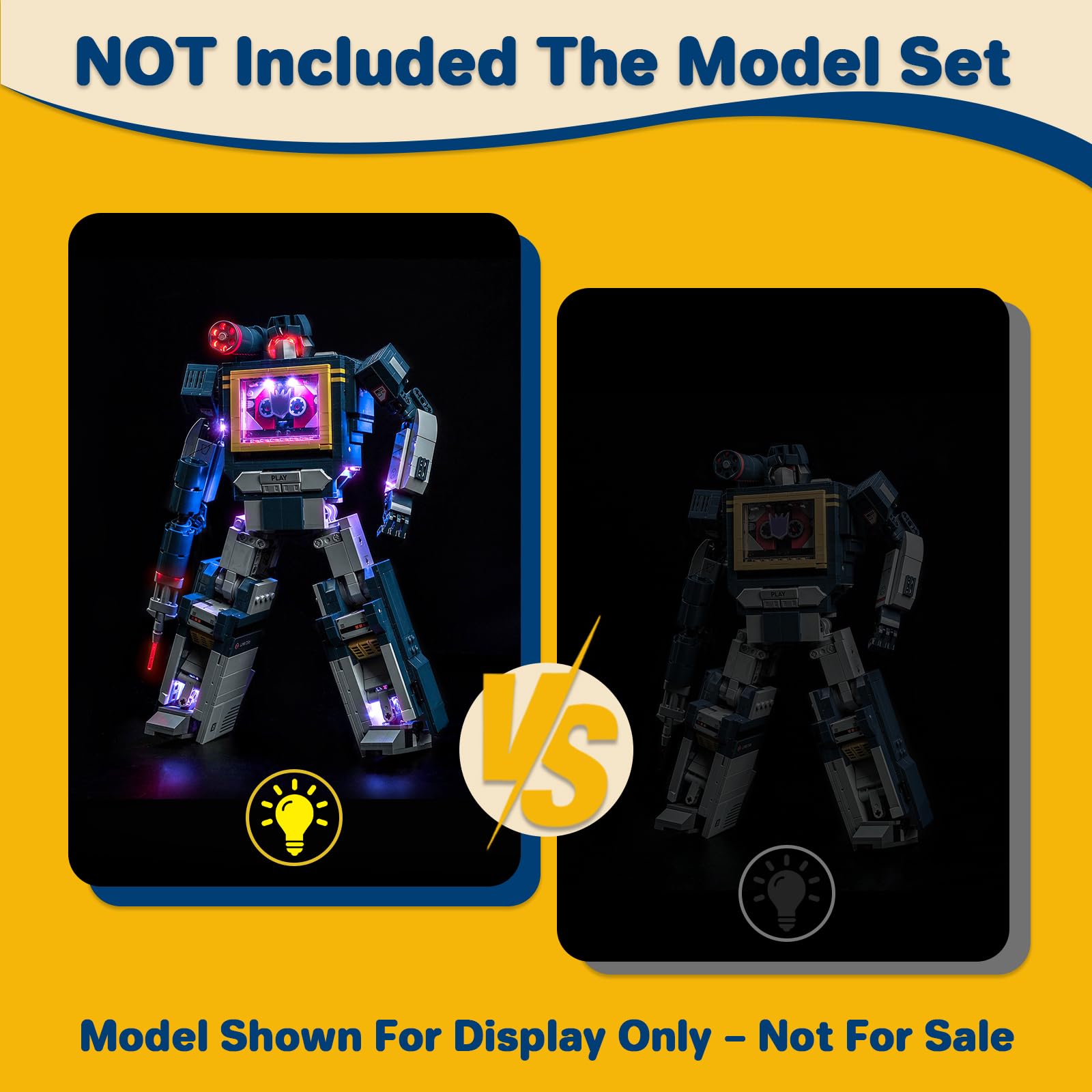 LocoLee Led Light Set Compatible with Lego 10358 Transformers: Soundwave Led Customized RC Version Decoration Lighting Kit Compatible with Lego 10358 Building Blocks Model,Only Lights Set,No Model - Image 4