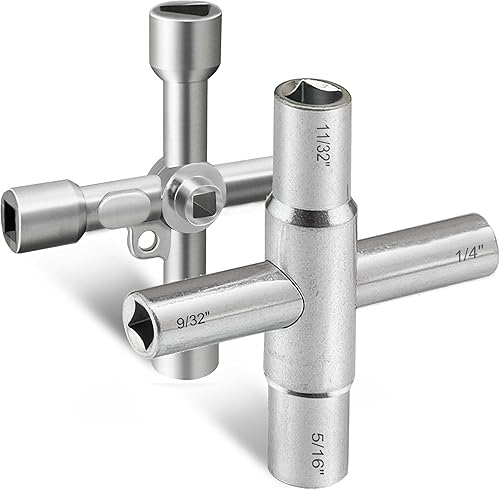 Miniatura 7 de Llave de llave Sillcock de 4 vías, 1/4 pulgadas, 9/32 pulgadas, 5/16 pulgadas, 11/32 pulgadas, se adapta a la mayoría de Sillcock, llave de paso