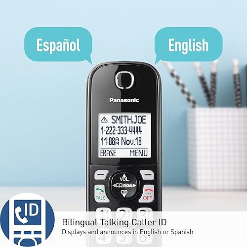 Miniatura 8 de Panasonic Teléfono inalámbrico con bloque de llamadas y contestadora sistema expandible con 1 teléfono - KX-TGD830M negro metálico