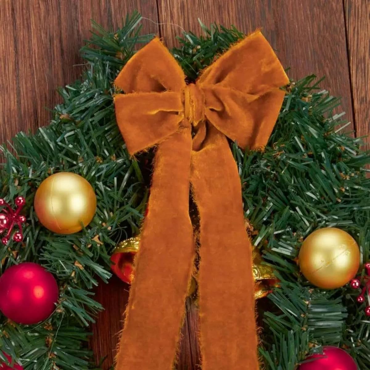 Juego de cintas de terciopelo, 1 rollo de cinta de terciopelo de felpa, cinta brillante con borde deshilachado, hecha a mano, for decoración navideña, accesorios de costura (rojo)(Green 1)