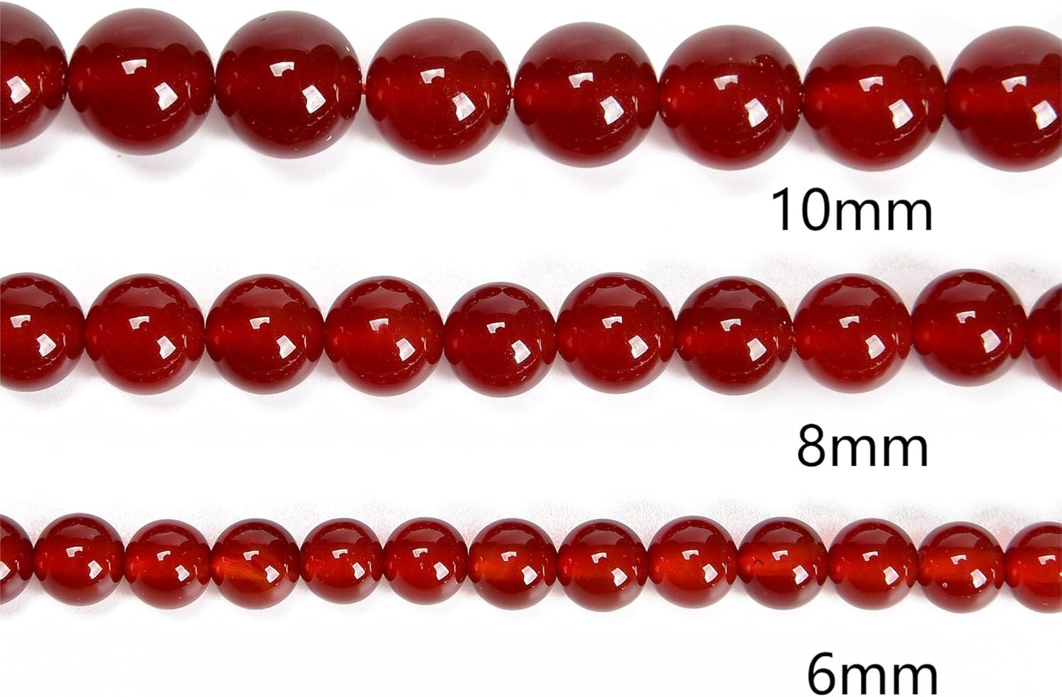 10mm 75pcs Natural Carnelian Red Agate Smooth Round Genuine Real Stone Gemstone DIY Beads for Jewelry Making - Image 5