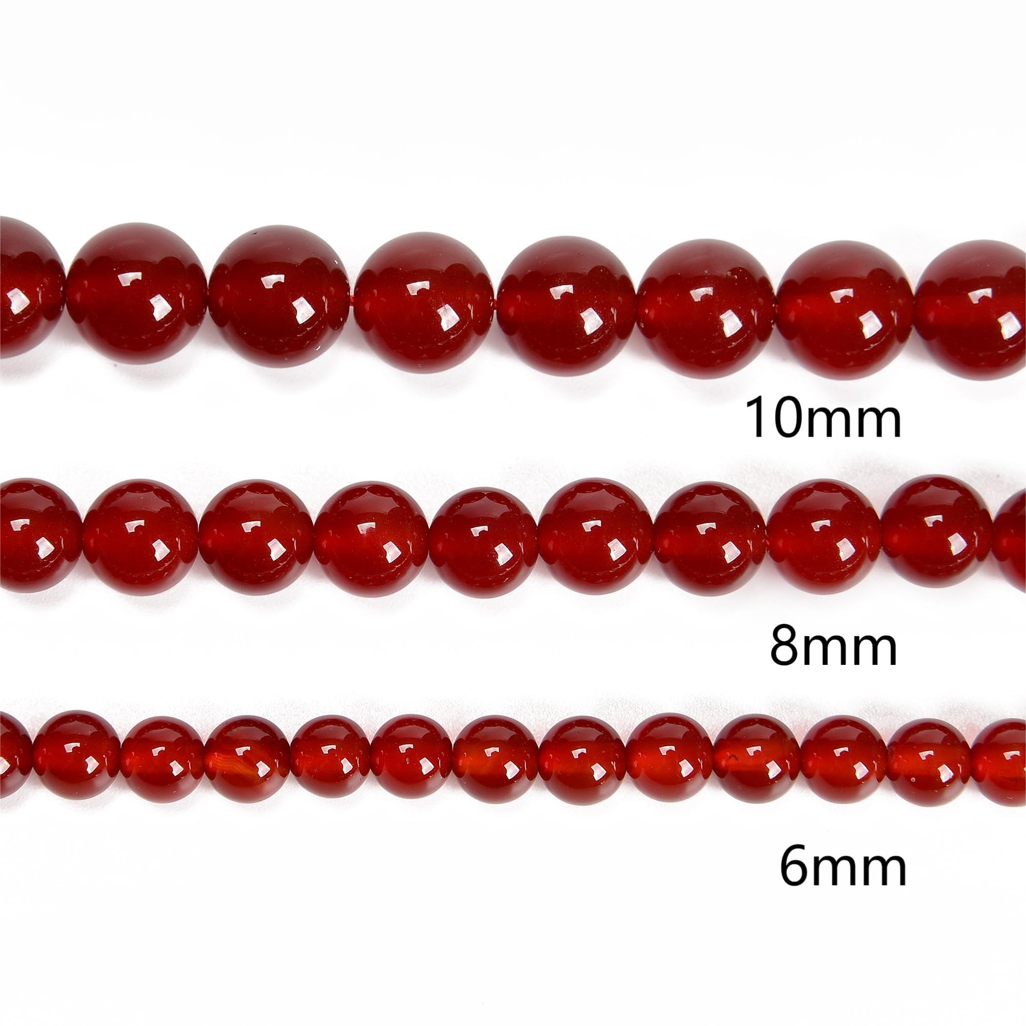 Lot 22 Perles En Cornaline 8mm - Perles Rondes Pour Bijoux, Création, Neuf