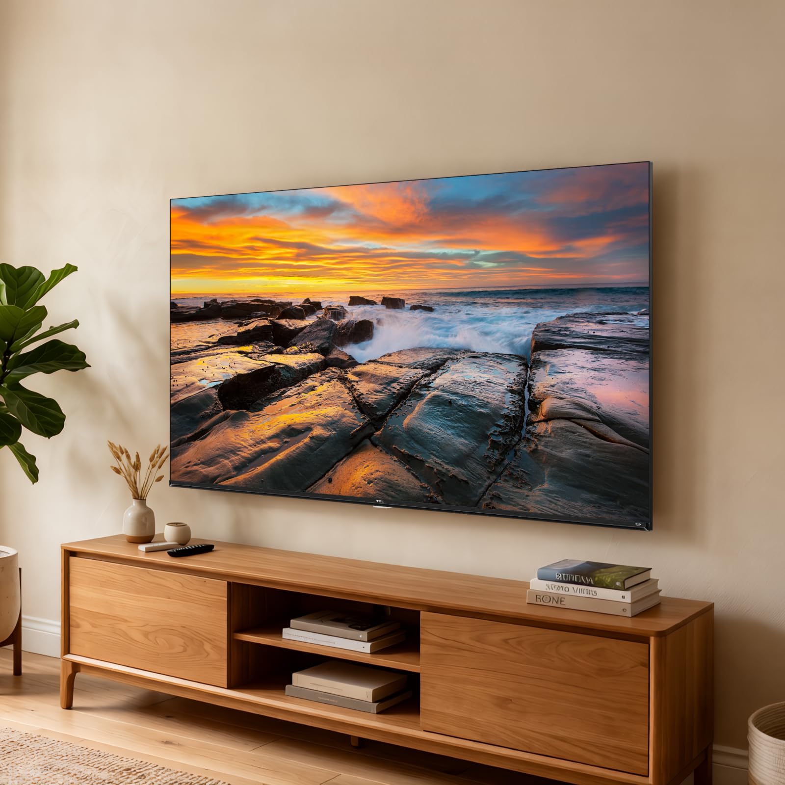 TCL 43V5D – 43 Zoll Full HD, QLED, HDR, Direct LED, Fire TV, Press and Ask Alexa, AirPlay 2, Rahmenloses Design in Metall-Optik