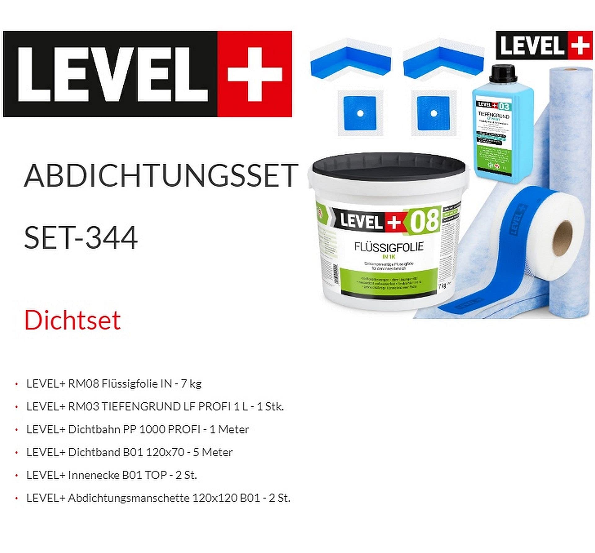 Dicht-Set 7Kg Flüssigfolie, 1m Dichtbahn, 5m Dichtband, 2 Innenecken