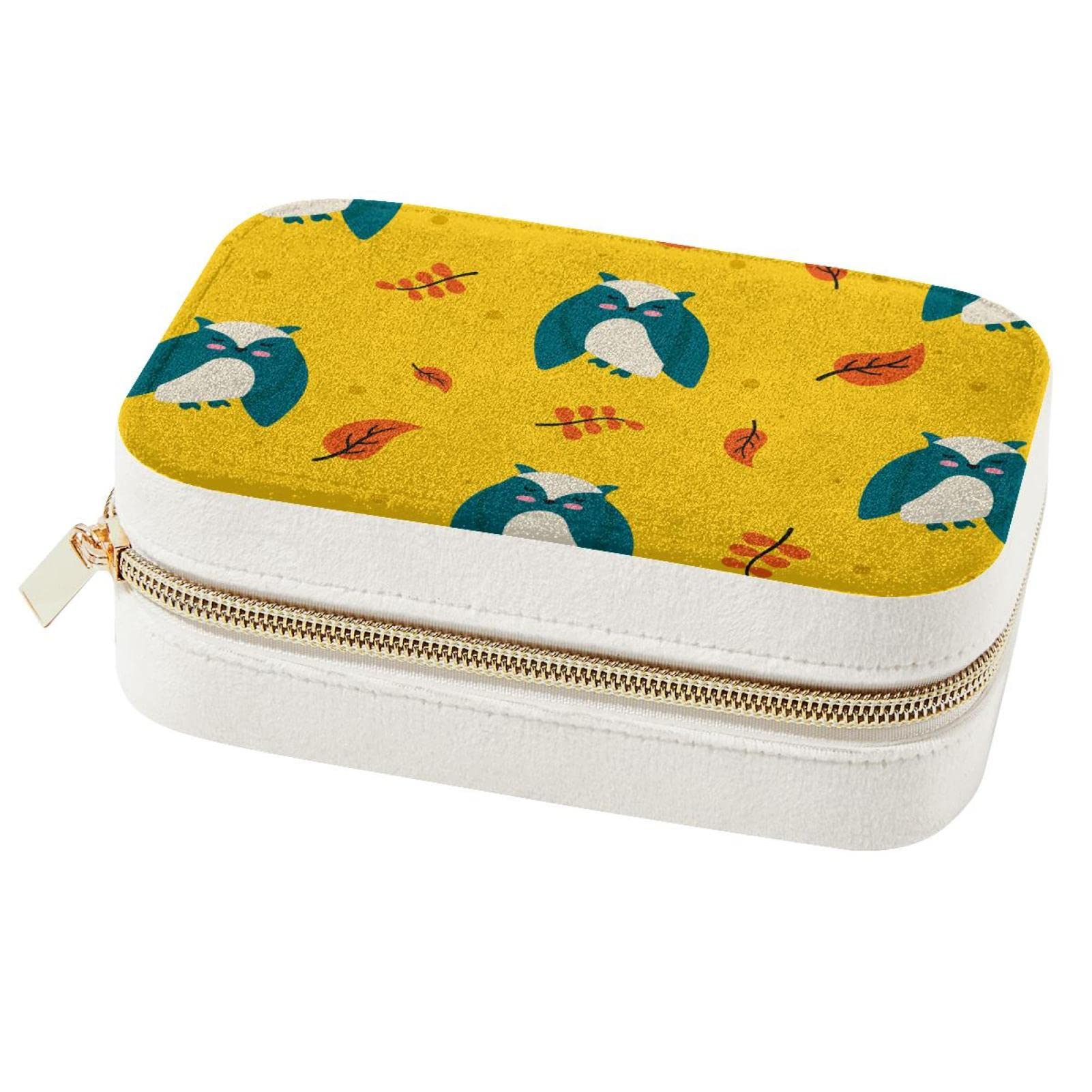 Boîte à bijoux fille et femme motif feuille d'érable pour ranger boucles