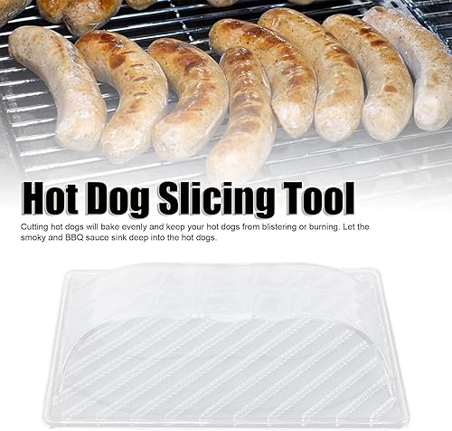 Miniatura 8 de LAVEN - Herramienta para cortar perros calientes con 15 filas de cuchillas, perfecta para asar a la parrilla y barbacoa, cortador fácil de plástico