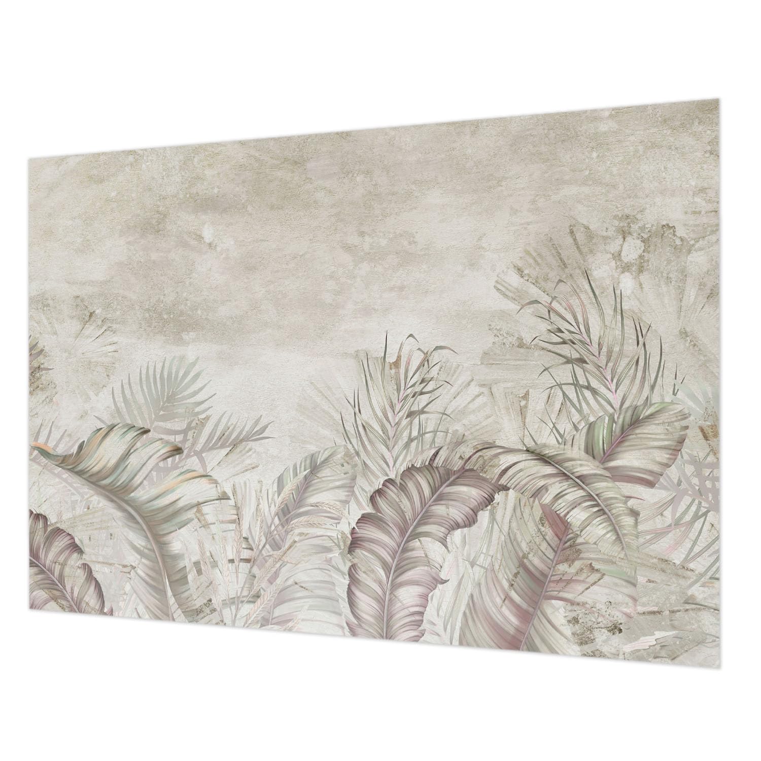 Papier peint intissé feuilles décoratives salon chambre 208x146 cm