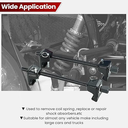 Miniatura 6 de ATPEAM Macpherson - Compresor de resorte de puntal, 2 piezas, resistente, compresor de resorte, herramienta instaladora, enchufe de 7/8 pulgadas,